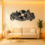 Vinyl Record Wave Metal Wall Art | Music Room Wall Decor