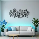 Endless Floral Vine Metal Wall Art | Botanical Metal Wall Decor