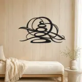 Zen Stone Arcs Metal Wall Art | Modern Abstract Metal Decor - lifestyle view 5