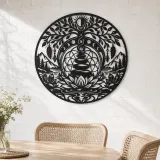 Balance Stone Circle Metal Wall Art | Modern Abstract Metal Decor - lifestyle view 4