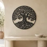 Oak Tree Strength Metal Wall Art | Botanical Metal Wall Decor - lifestyle view 3