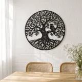 Tree with Owl Metal Wall Art | Wildlife Silhouette Decor - lifestyle view 4