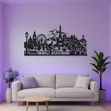 Bicycle City Ride Metal Wall Art | Travel and City Wall Decor