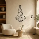 Venus Shell Pose Metal Wall Art | Classical Figure Wall Decor - lifestyle view 5