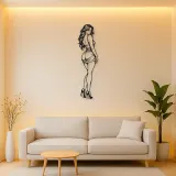 Body Line Twist Metal Wall Art | Minimalist Woman Line Art