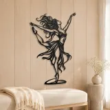 Dance of Freedom Metal Wall Art | Movement Silhouette Decor - lifestyle view 5