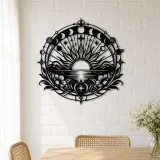 Sunrise Mandala Metal Wall Art | Spiritual Boho Metal Decor - lifestyle view 4
