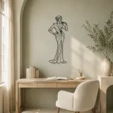 Evening Glove Pose Metal Wall Art | Fashion Figure Wall Decor - lifestyle view 4