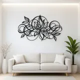 Geometric Flower Flow Metal Wall Art | Modern Abstract Metal Decor