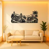 Van Life Coast Metal Wall Art | Travel and City Wall Decor