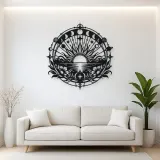 Sunrise Mandala Metal Wall Art | Spiritual Boho Metal Decor