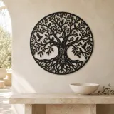 Tree with Birds Metal Wall Art | Wildlife Silhouette Decor - lifestyle view 3