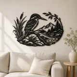 Décoration murale en métal Kingfisher River | Silhouette Faune