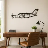 PA-46-350P Malibu Mirage Airplane Silhouette Metal Wall Art, Metal Aircraft Silhouette, Aviation Wall Decor, Aviator Decor - lifestyle view 4