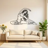 Floor Stretch Muse Metal Wall Art | Movement Silhouette Decor