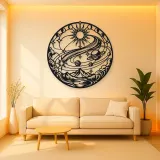 Comet Trail Curve Metal Wall Art | Nature Silhouette Decor