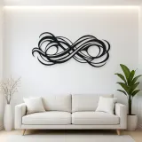 Interwoven Wave Ribbons Metal Wall Art | Modern Abstract Metal Decor