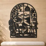 Home Arch Landscape Metal Wall Art | Cozy Home Metal Decor - lifestyle view 5
