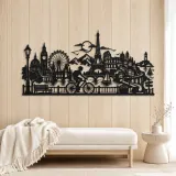 Bicycle City Ride Metal Wall Art | Travel and City Wall Decor - lifestyle view 5