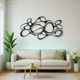 Organic Pebble Rhythm Metal Wall Art | Modern Abstract Metal Decor