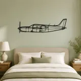 PA-32R-301T Airplane Silhouette Metal Wall Art, Metal Aircraft Silhouette, Aviation Wall Decor, Aviator Decor - lifestyle view 2