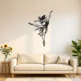 Graceful Arabesque Metal Wall Art | Movement Silhouette Decor