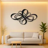Modern Ribbon Knot Metal Wall Art | Modern Abstract Metal Decor