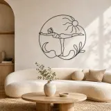 Warrior Three Flight Metal Wall Art | Yoga and Meditation Wall Decor - lifestyle view 3