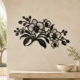 Orchid Elegance Metal Wall Art | Botanical Metal Wall Decor - lifestyle view 3