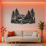 Tall Cedar Grove Metal Wall Art | Botanical Metal Wall Decor