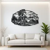 Horse Barn Horizon Metal Wall Art | Equestrian Wall Decor