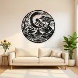 Zen Enso Mountain Metal Wall Art | Nature Silhouette Decor