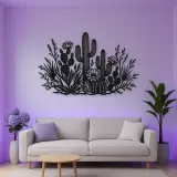Cactus Desert Garden Metal Wall Art | Botanical Metal Wall Decor