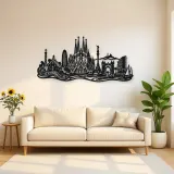 Barcelona Architecture Metal Wall Art | Travel and City Wall Decor