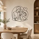 Coffee Morning Couple Metal Wall Art | Romantic Couple Decor - lifestyle view 2