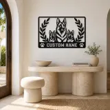 Personalized German Shepherd Family Metal Wall Art - lifestyle view 3