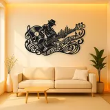 Bass Guitar Rhythm Metal Wall Art | Music Room Wall Decor