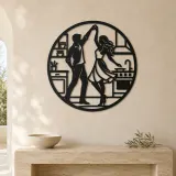 Dancing in Kitchen Metal Wall Art | Cozy Home Metal Decor - lifestyle view 3