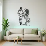 Hand in Hand Stroll Metal Wall Art | Romantic Couple Decor