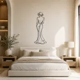 Elegant Back Outline Metal Wall Art | Feminine Figure Wall Decor - lifestyle view 2