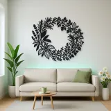 Herb Kitchen Wreath Metal Wall Art | Cozy Home Metal Decor