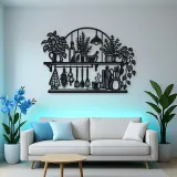Kitchen Herb Shelf Metal Wall Art | Cozy Home Metal Decor