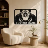 Personalized Horse Pair Metal Wall Art with Horseshoe - lifestyle view 5