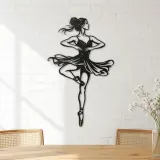 Ballet Pirouette Metal Wall Art | Movement Silhouette Decor - lifestyle view 4