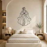 Silk Cape Model Metal Wall Art | Fashion Figure Wall Decor - lifestyle view 2
