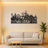 Bicycle City Ride Metal Wall Art | Travel and City Wall Decor