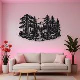 Redwood Canopy Metal Wall Art | Nature Silhouette Decor