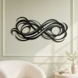 Interwoven Wave Ribbons Metal Wall Art | Modern Abstract Metal Decor - lifestyle view 2