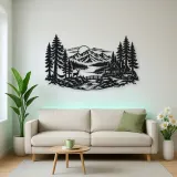 Endless Evergreen Horizon Metal Wall Art | Nature Silhouette Decor