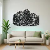 Buffalo Mountain Metal Wall Art | Wildlife Silhouette Decor